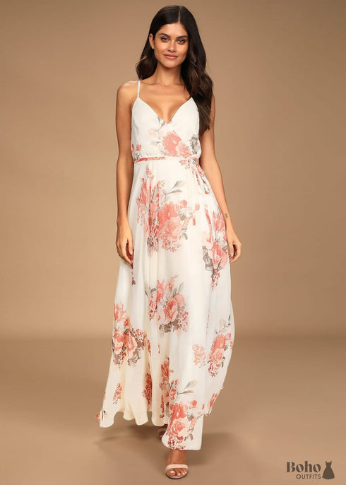 Boho Floral Wrap Summer Dress Nyra